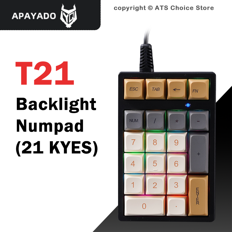 Keyboard Numpad Separate - APAYADO T21 Mechanical Numpad 21 Keys