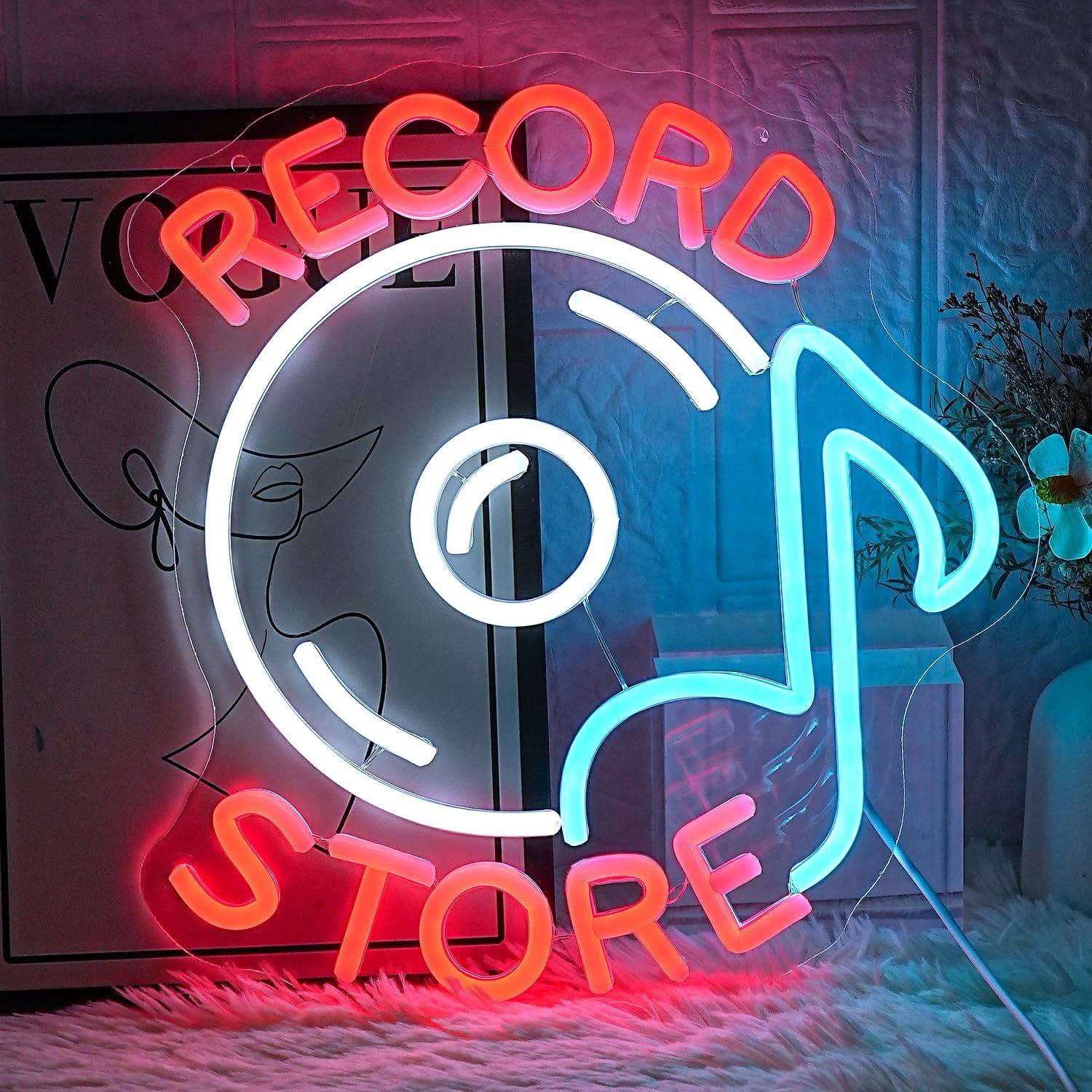 Gaming Accessories Store - Record Store Neon Sign Music Neon