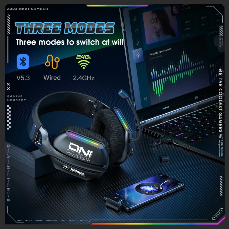 ONIKUMA GT808 Wireless Gaming  - Venom Gaming Accessories 评论和价格