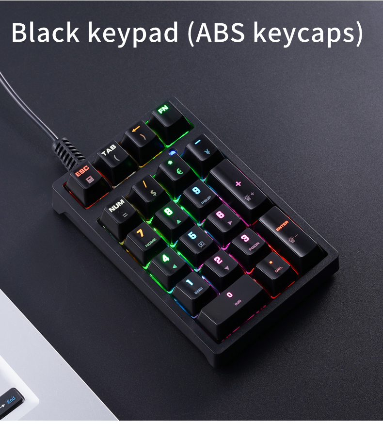 T21 Mini Number Keypad RGB Bac - Keyboard Numpad Separate 评论和价格