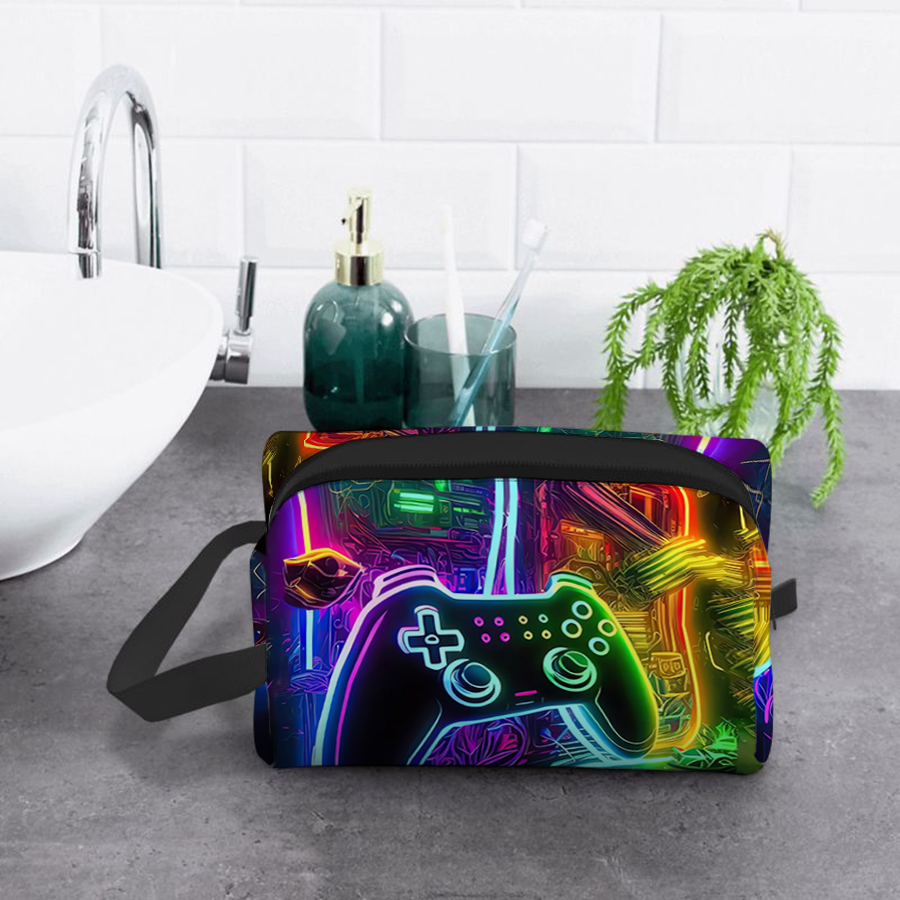 GamePad Pattern Cosmetic Bag F - Gaming Accessories For Kids 评论和价格