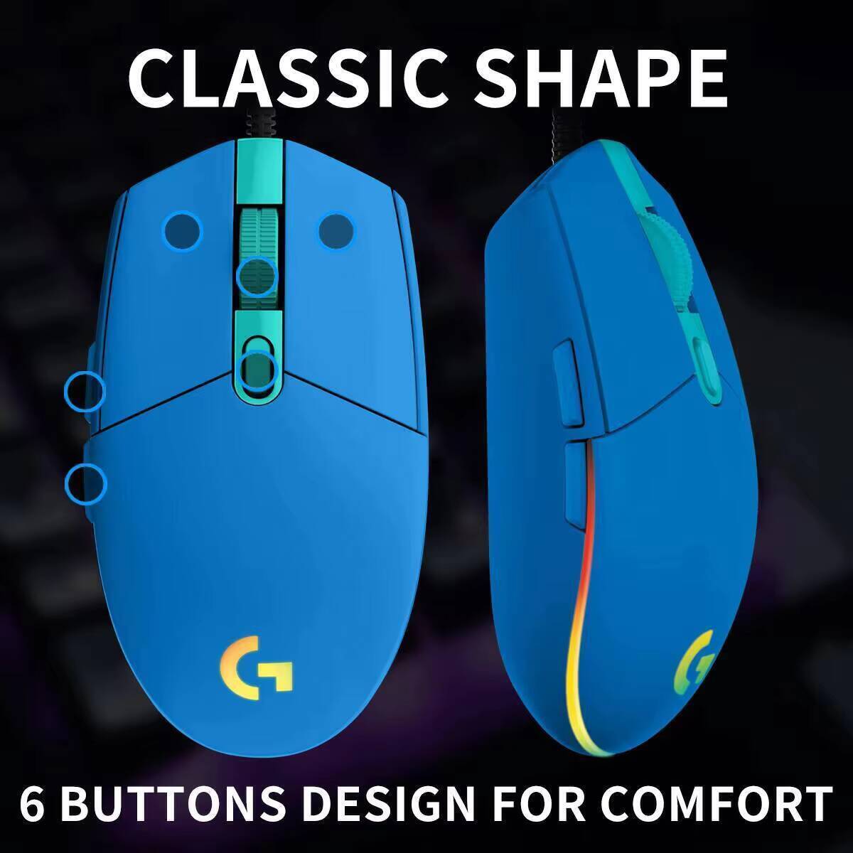 Logitech G203 LIGHTSYNC Gaming - Logitech Mouse G203 评论和价格