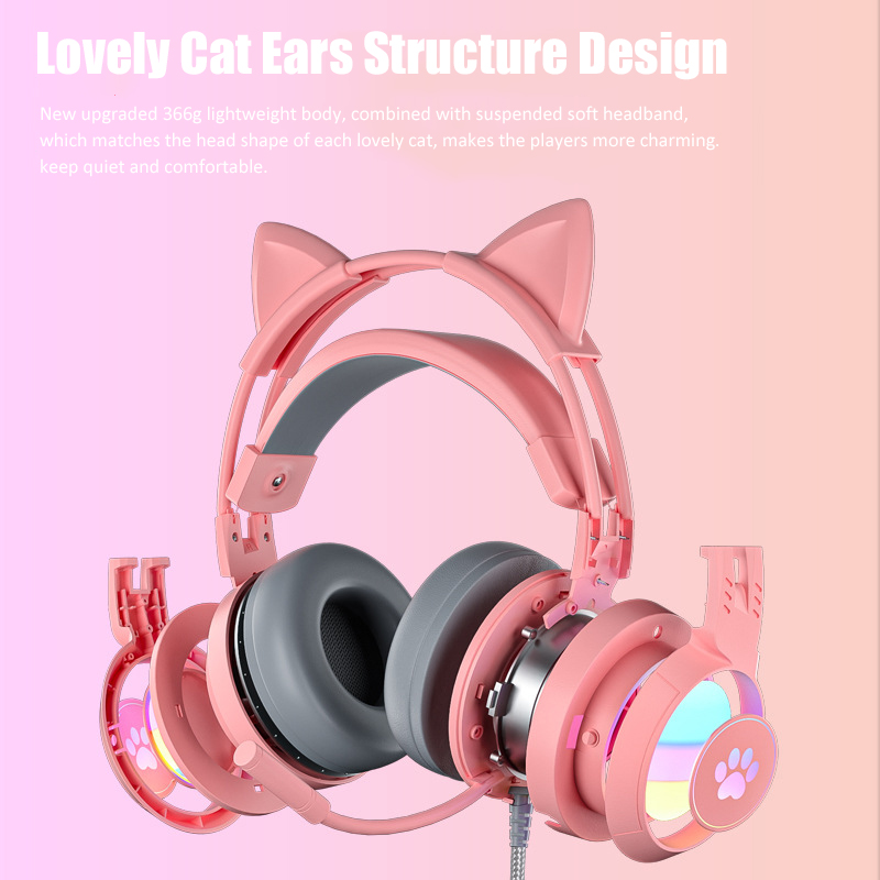 Cute Cat Ear Gaming Headphones - Gaming Accessories For Kids 评论和价格