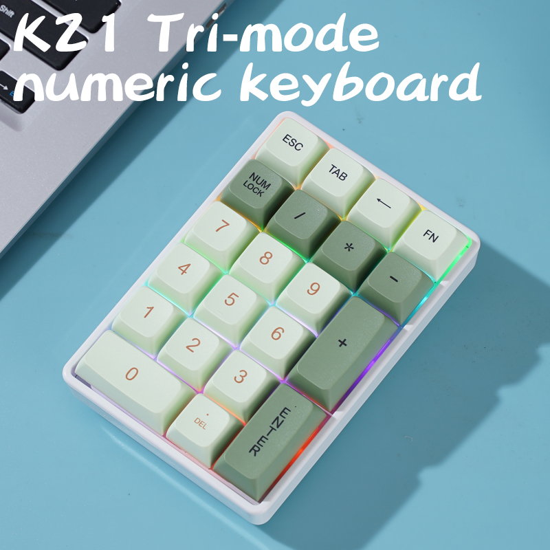 FREEWOLF K21 Wireless Mechanic - Keyboard Numpad Separate 评论和价格
